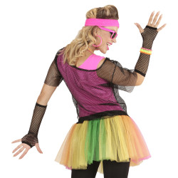 Čierne sieťované rukavice bez prstov